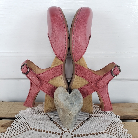 **SOLd*thankyou🌷Dansko Tiffani▪︎MaryJane Clog Sandal▪︎Coral Red Burnished▪︎EU39 - Picture 12 of 16